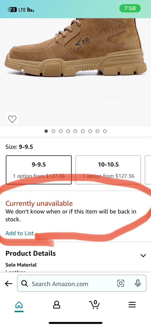 It shows customers that the stock is not available and does not